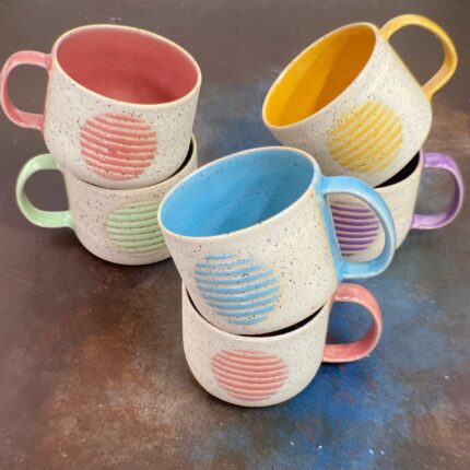Handmade Speckled Clay Ceramic Mug Artisan Stoneware Coffee Cup Tea Coffee Lovers Unique Rustic Pottery Gift Natural Design