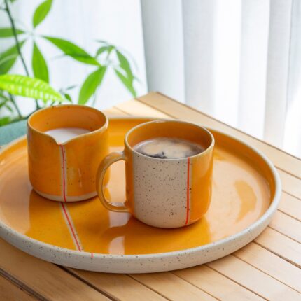 Bliss Linie Stoneware Mug & Sütlük Seti