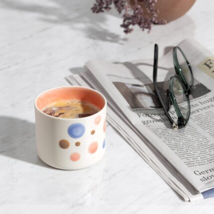 Handmade Porcelain Espresso Cup Minimalist Hand-Painted Cute Cup Perfect Artisan Coffee Mug Unique Gift for Espresso Lovers