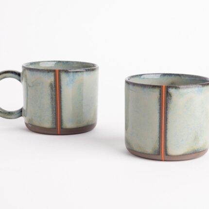 Cordis Linie Double Türk Kahvesi Stoneware Espresso Fincanı